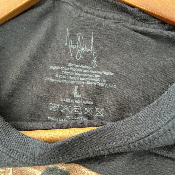 Michael Jackson Off the Wall Repro Graphic Tee Black Short Sleeve - L - Picture 3 of 3